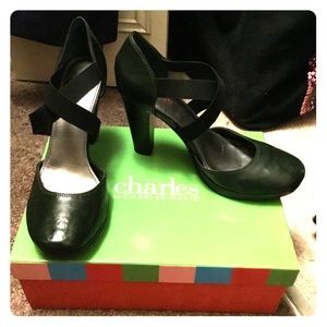 Charles by Charles Davis dark Green pumps.